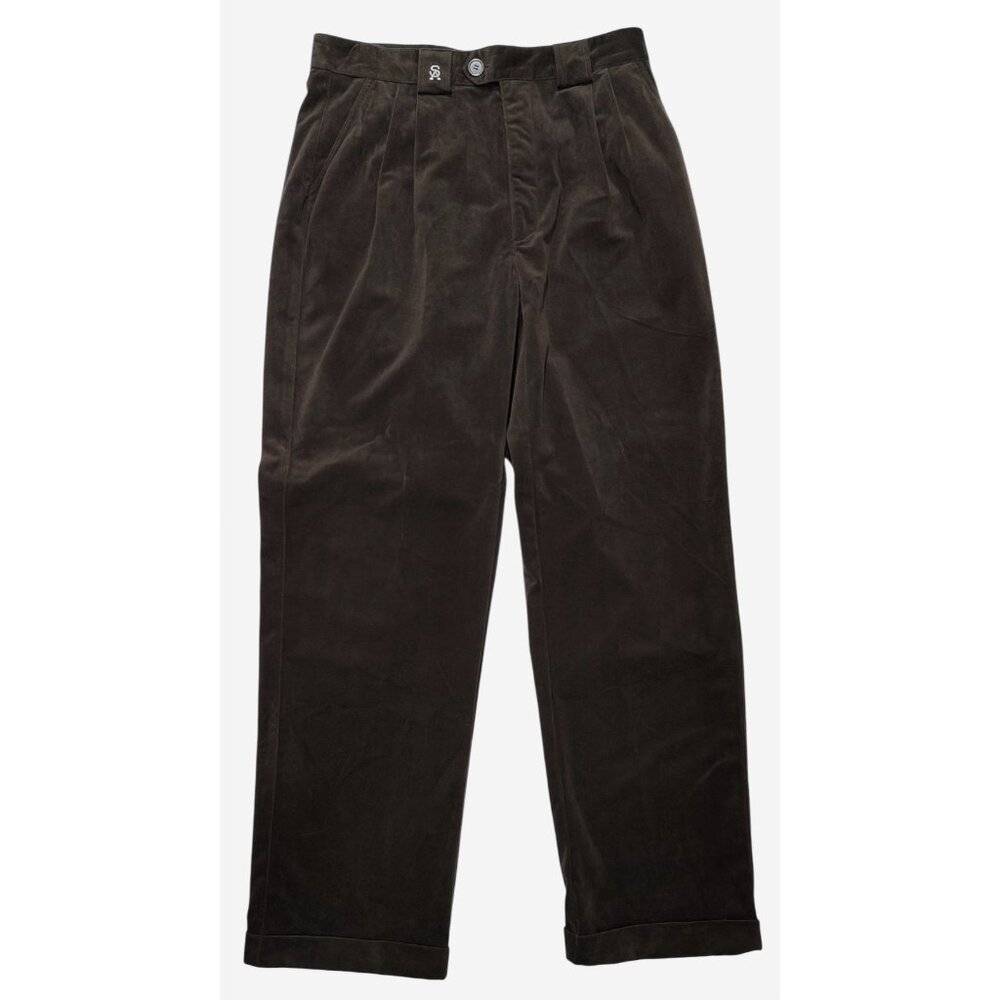 Stacy Adams Men's Brown Pleated Soft Dress Pants Size 34
